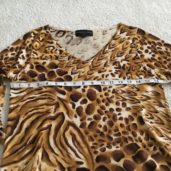 August Silk Animal Print Knit top - Picture 4 of 7
